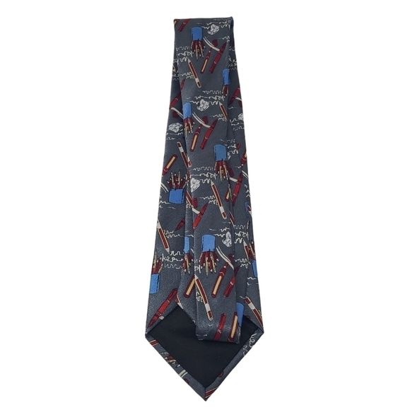 Unbranded | Men's Pen and Pencil Handwriting Office Themed Tie (One Size) - Picture 11 of 12